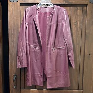 Chico's Purple Leather Jacket